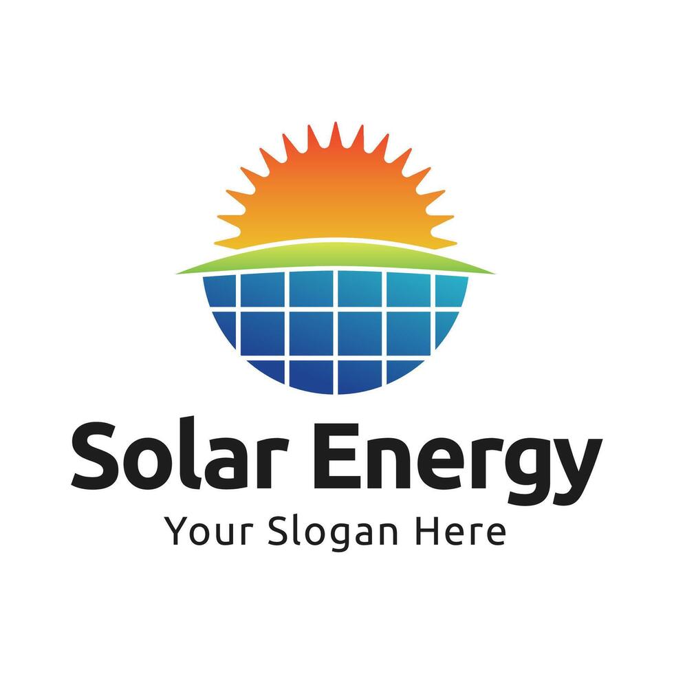 zonne- energie logo ontwerp met modern concept. gemakkelijk en modern zon vector illustratie