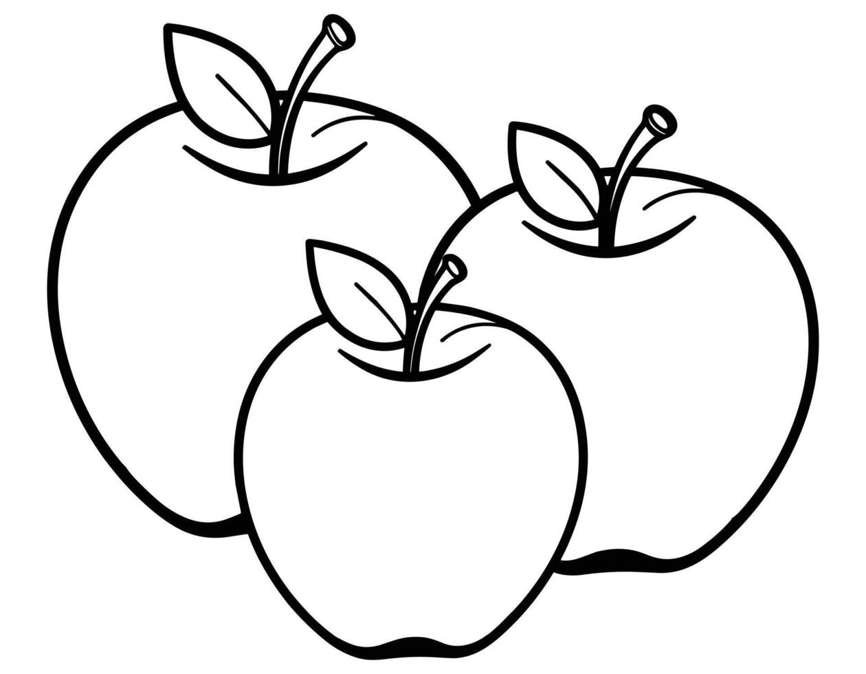 appels kleur bladzijde. vector