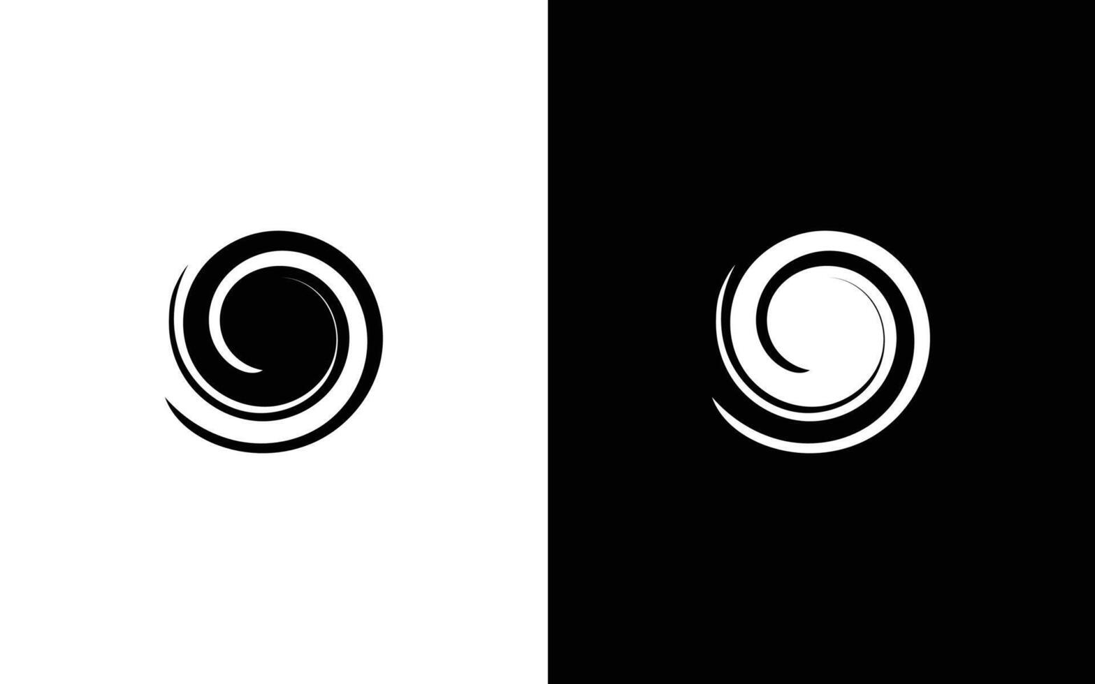 minimalistische brief O twist vector logo. modern spiraal vector logo. abstract spiraal.