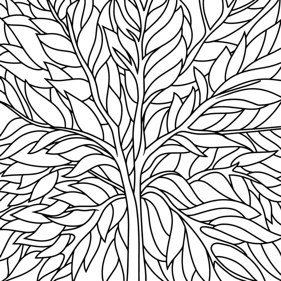 tekening boom met blad icoon schetsen clip art vector illustratie