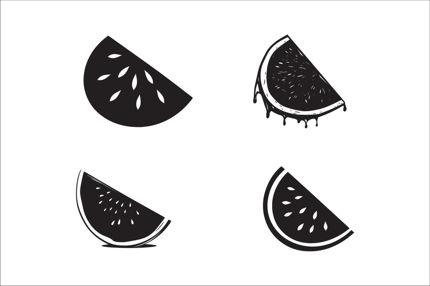 watermeloen silhouet, watermeloen silhouet png, watermeloen plak silhouet, watermeloen plak ideeën. vector