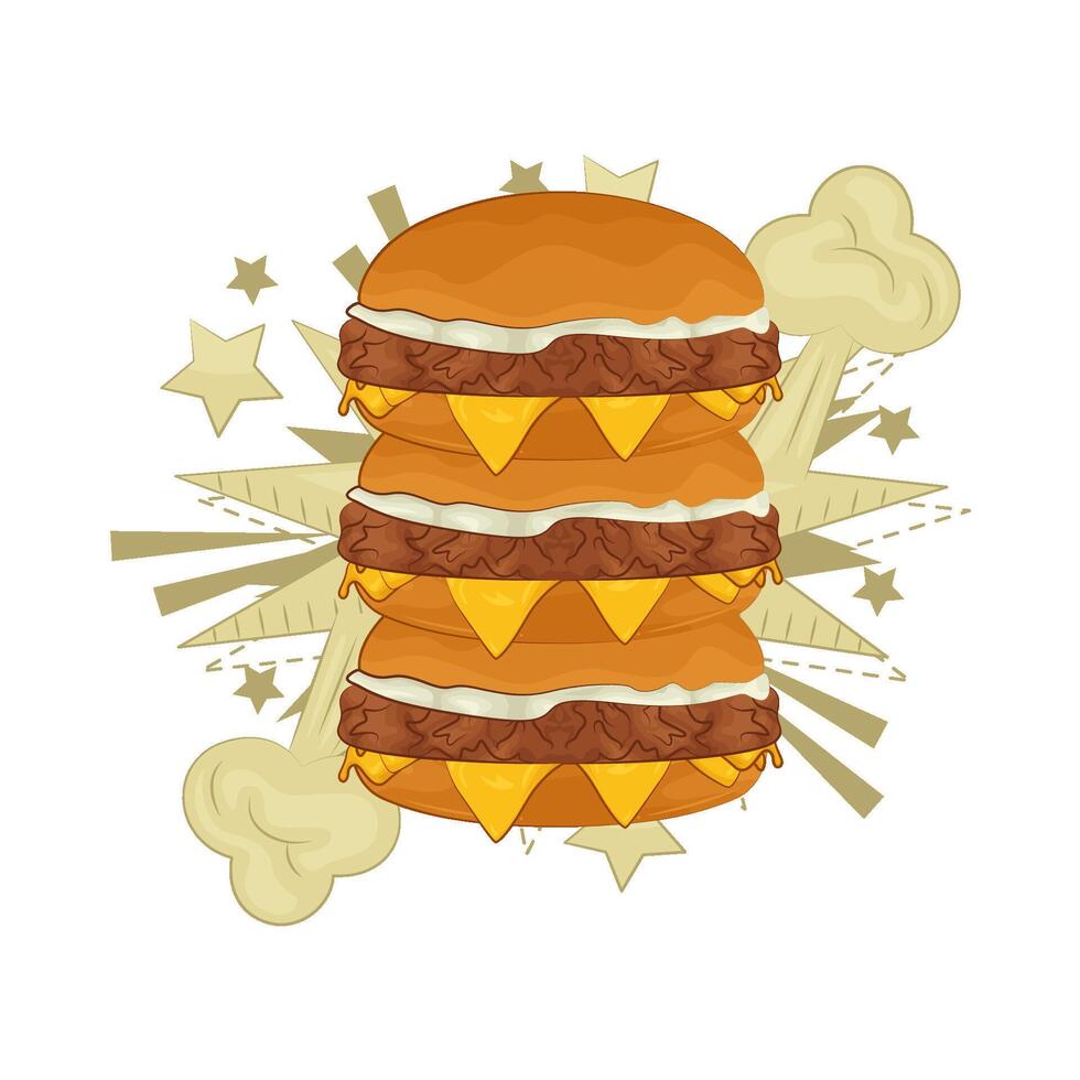 illustratie van hamburger vector