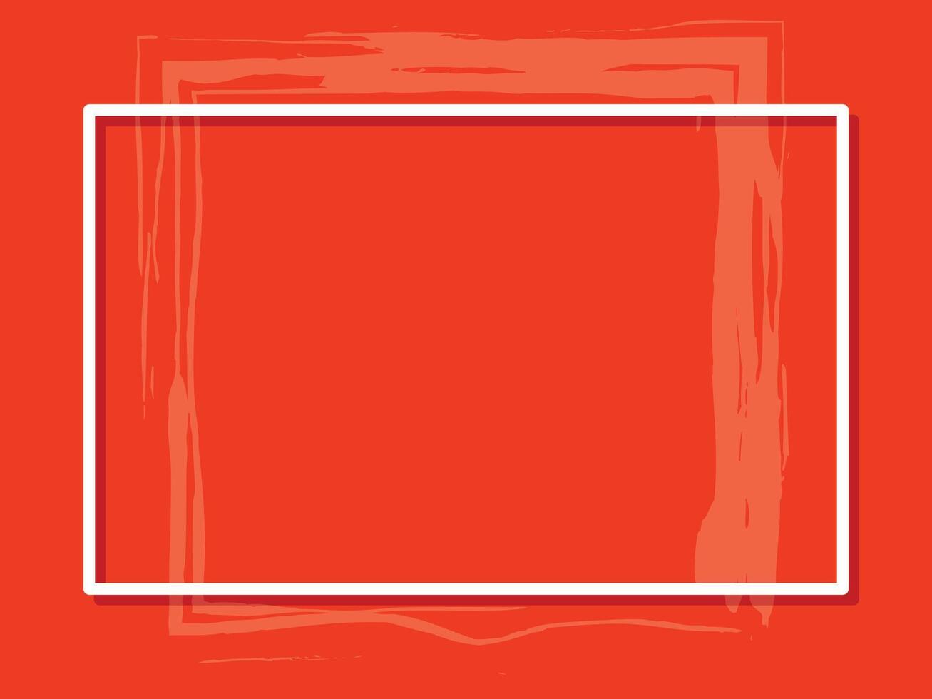 wit kader Aan een oranje kader achtergrond. vector