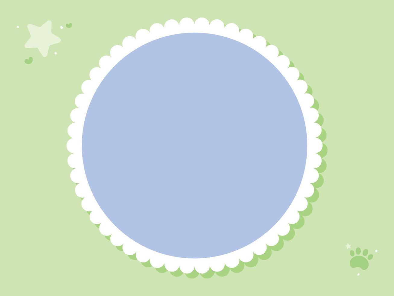 groen schoon minimaal abstract cirkel foto kader vector sjabloon
