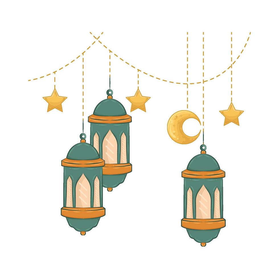 illustratie van Ramadan lantaarn vector