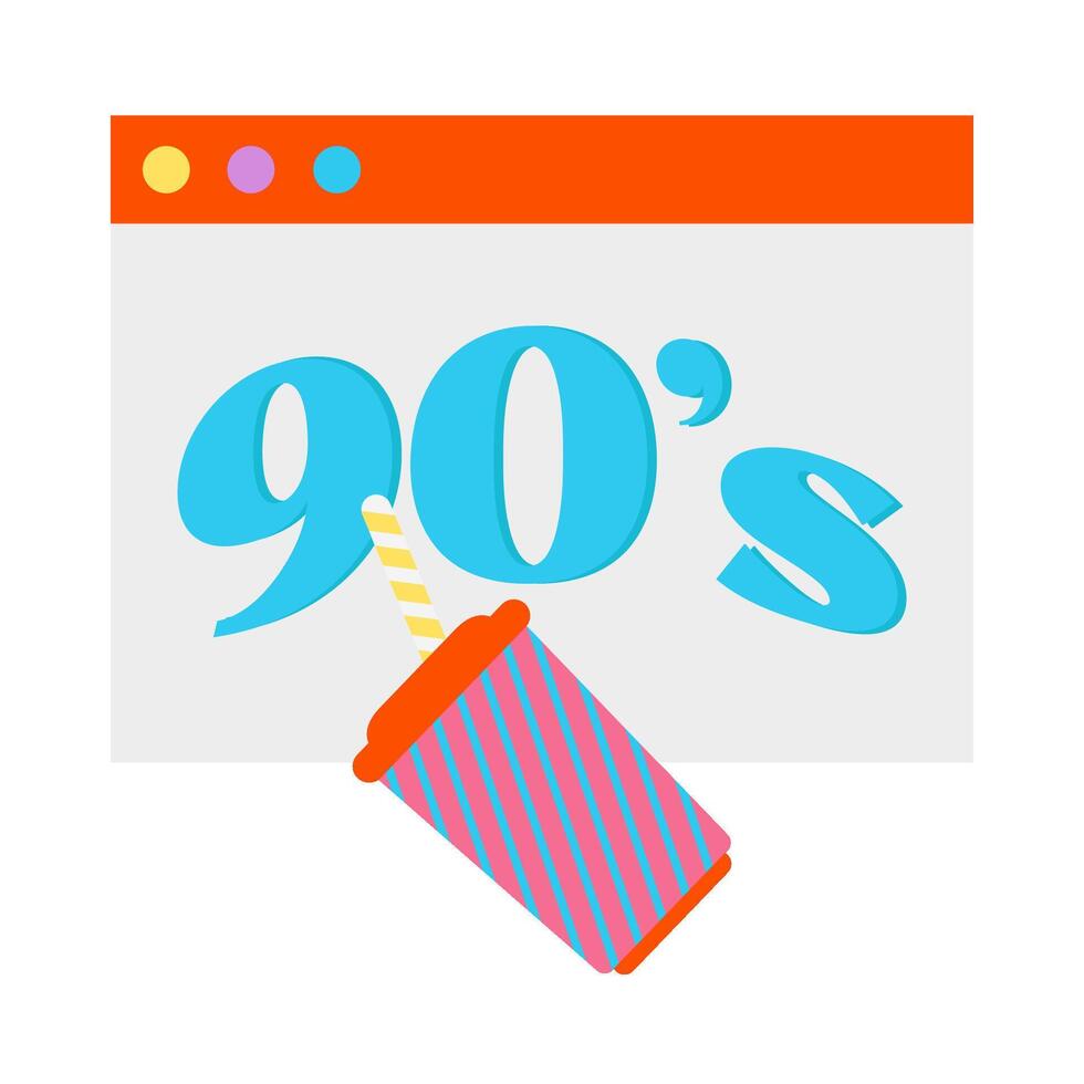 illustratie van 90's gevoel vector