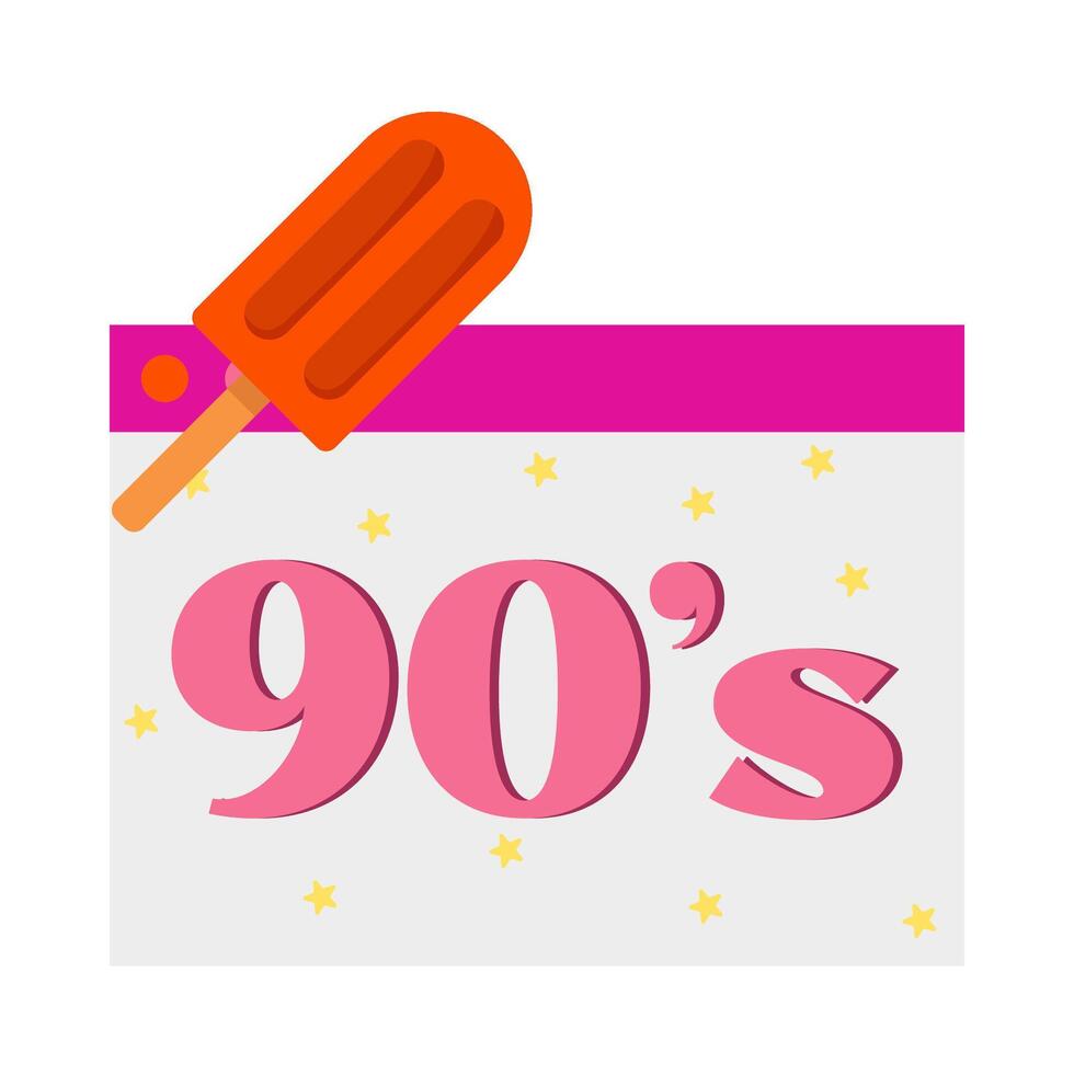 illustratie van 90's gevoel vector