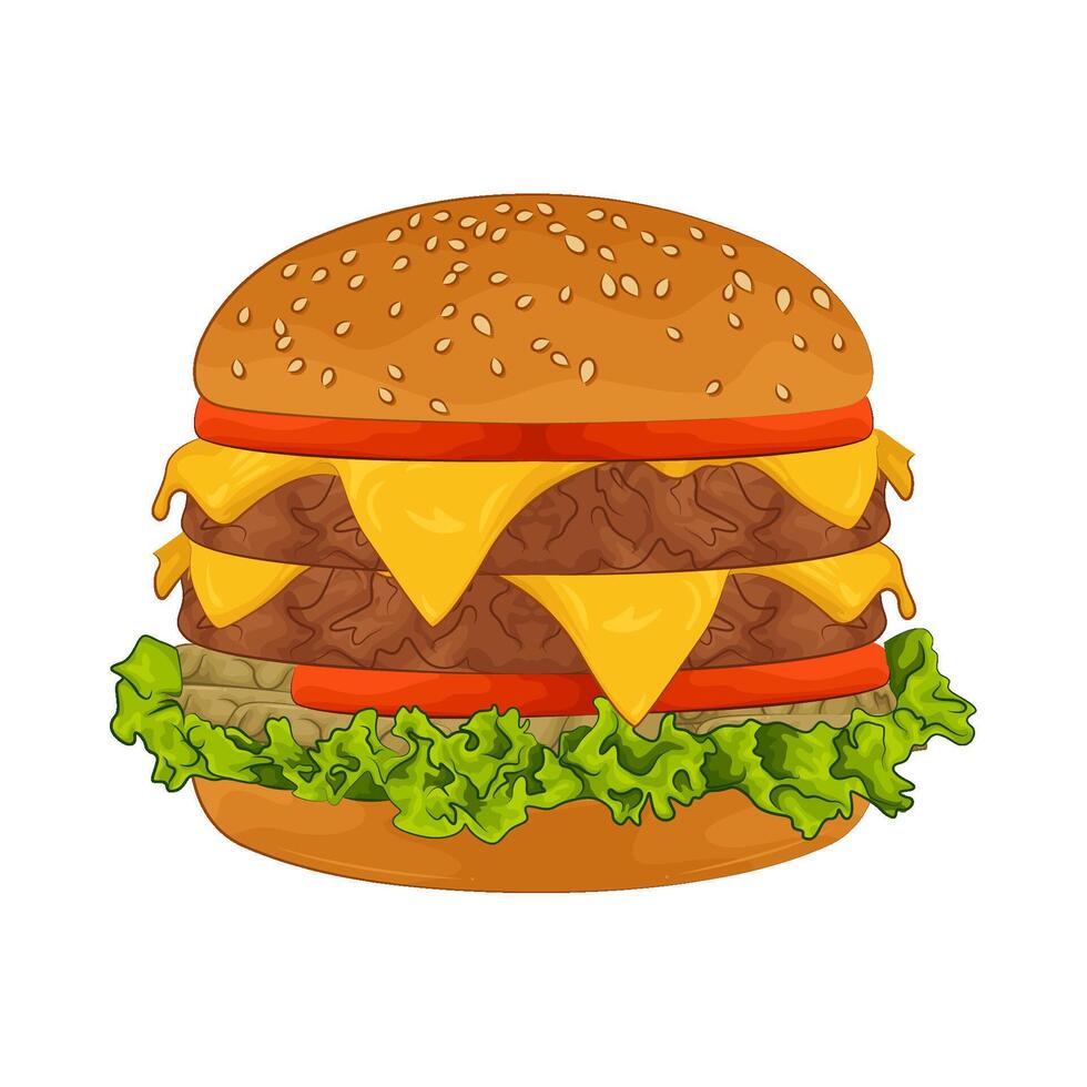 illustratie van hamburger vector