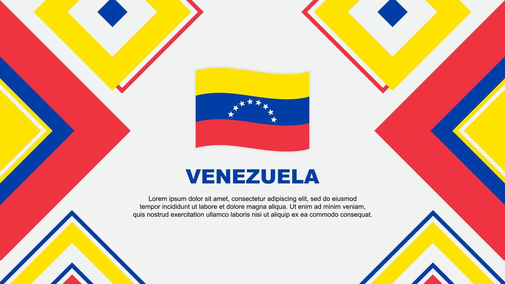 Venezuela vlag abstract achtergrond ontwerp sjabloon. Venezuela onafhankelijkheid dag banier behang vector illustratie. Venezuela onafhankelijkheid dag