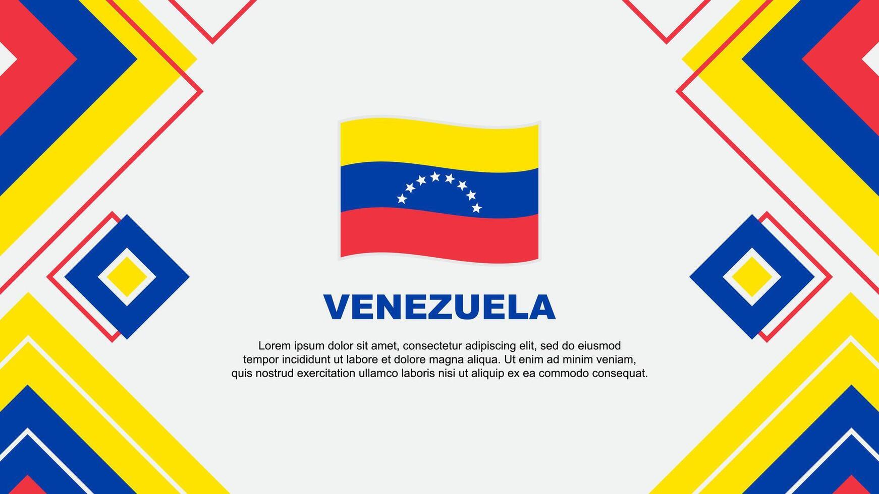 Venezuela vlag abstract achtergrond ontwerp sjabloon. Venezuela onafhankelijkheid dag banier behang vector illustratie. Venezuela achtergrond