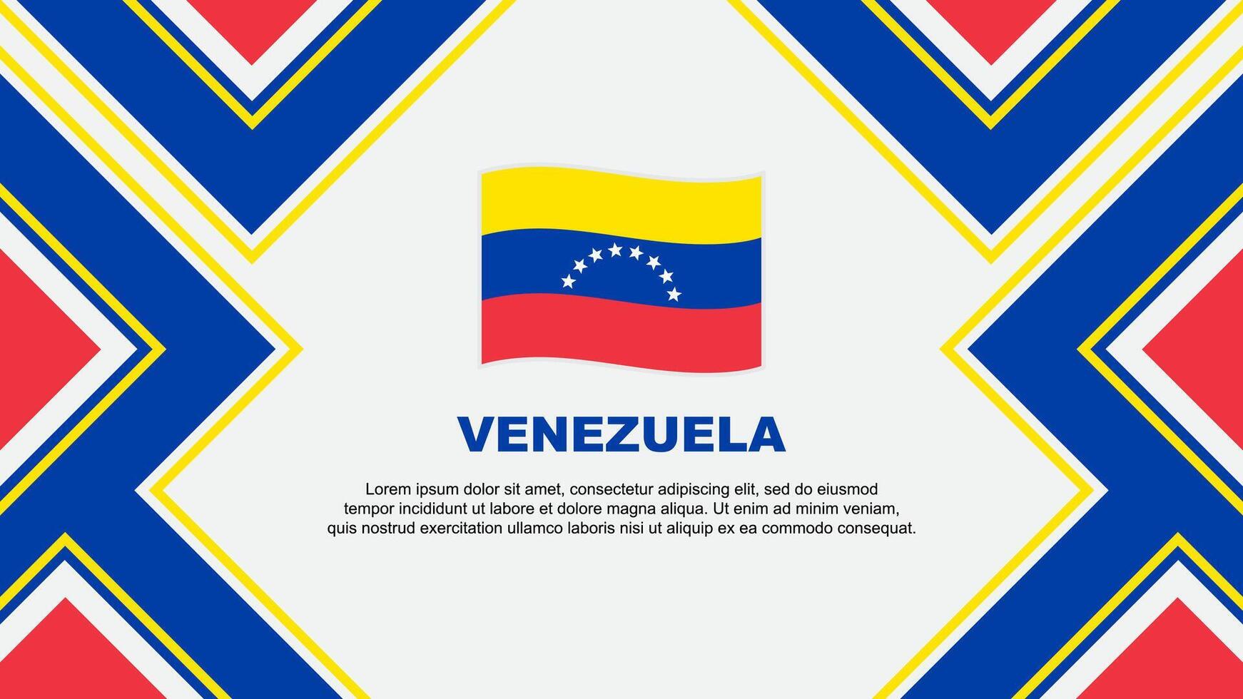 Venezuela vlag abstract achtergrond ontwerp sjabloon. Venezuela onafhankelijkheid dag banier behang vector illustratie. Venezuela vector