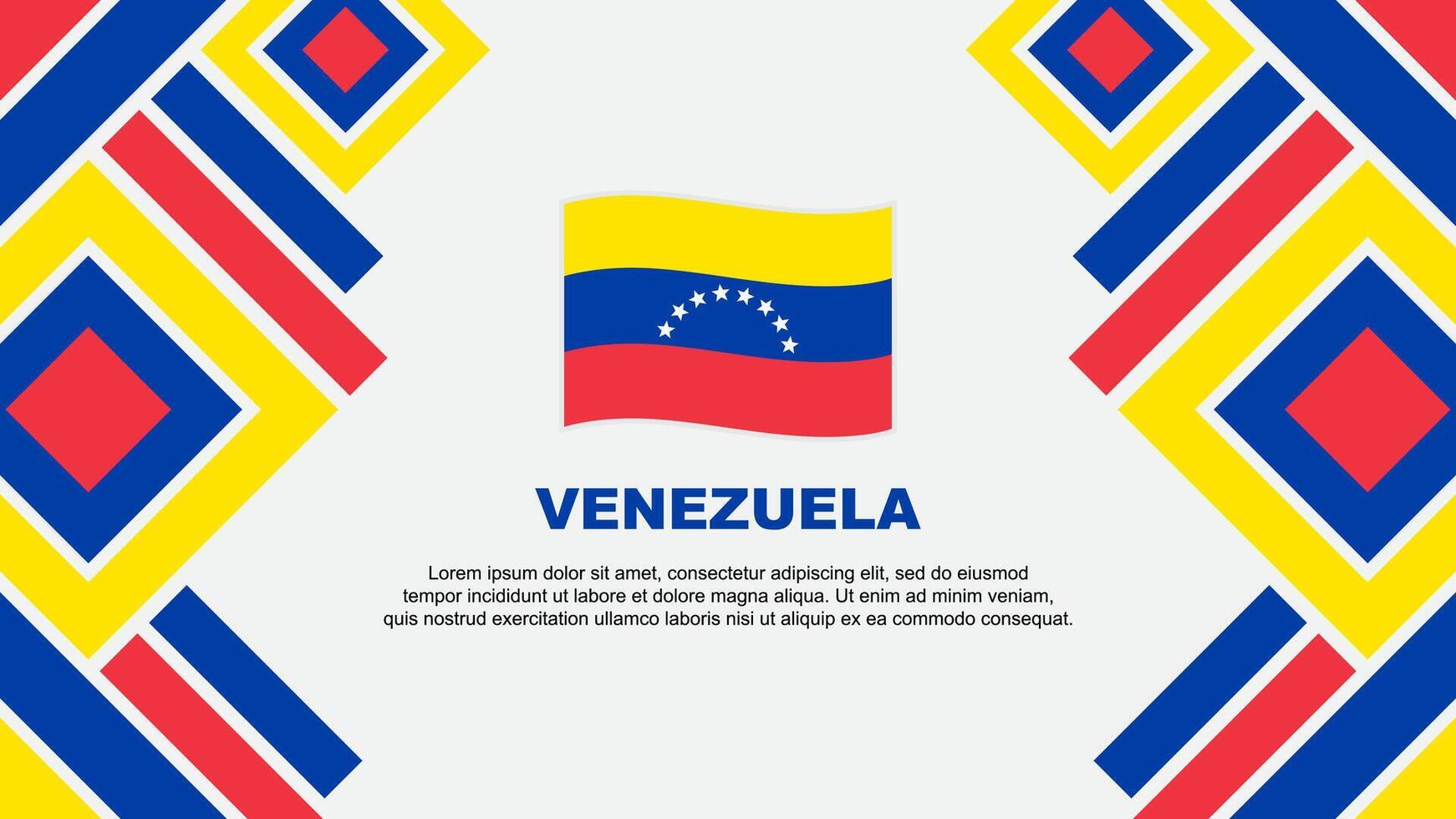 Venezuela vlag abstract achtergrond ontwerp sjabloon. Venezuela onafhankelijkheid dag banier behang vector illustratie. Venezuela