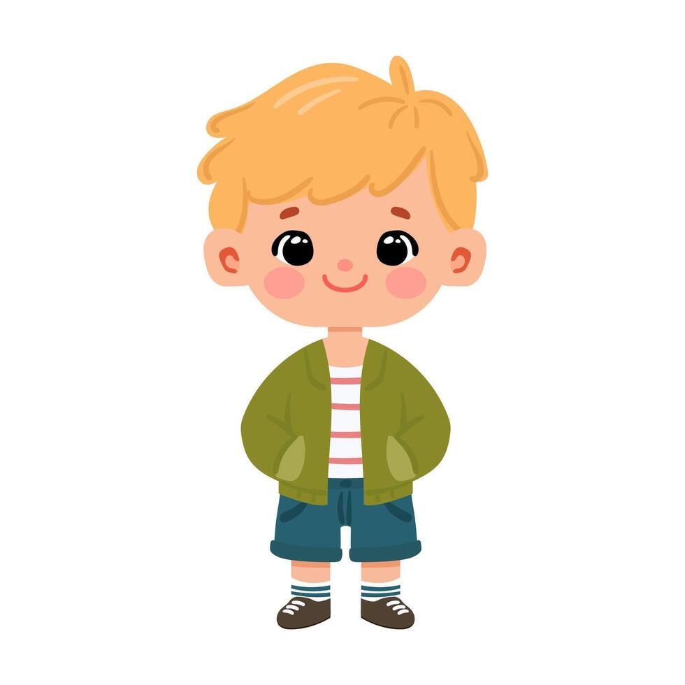 schattig vector jongen. vector illustratie