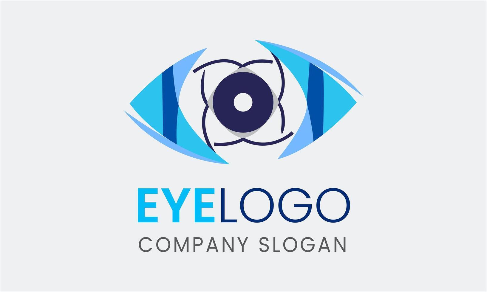 ai gegenereerd oog optisch ziekenhuis vector lens element logo ontwerp sjabloon