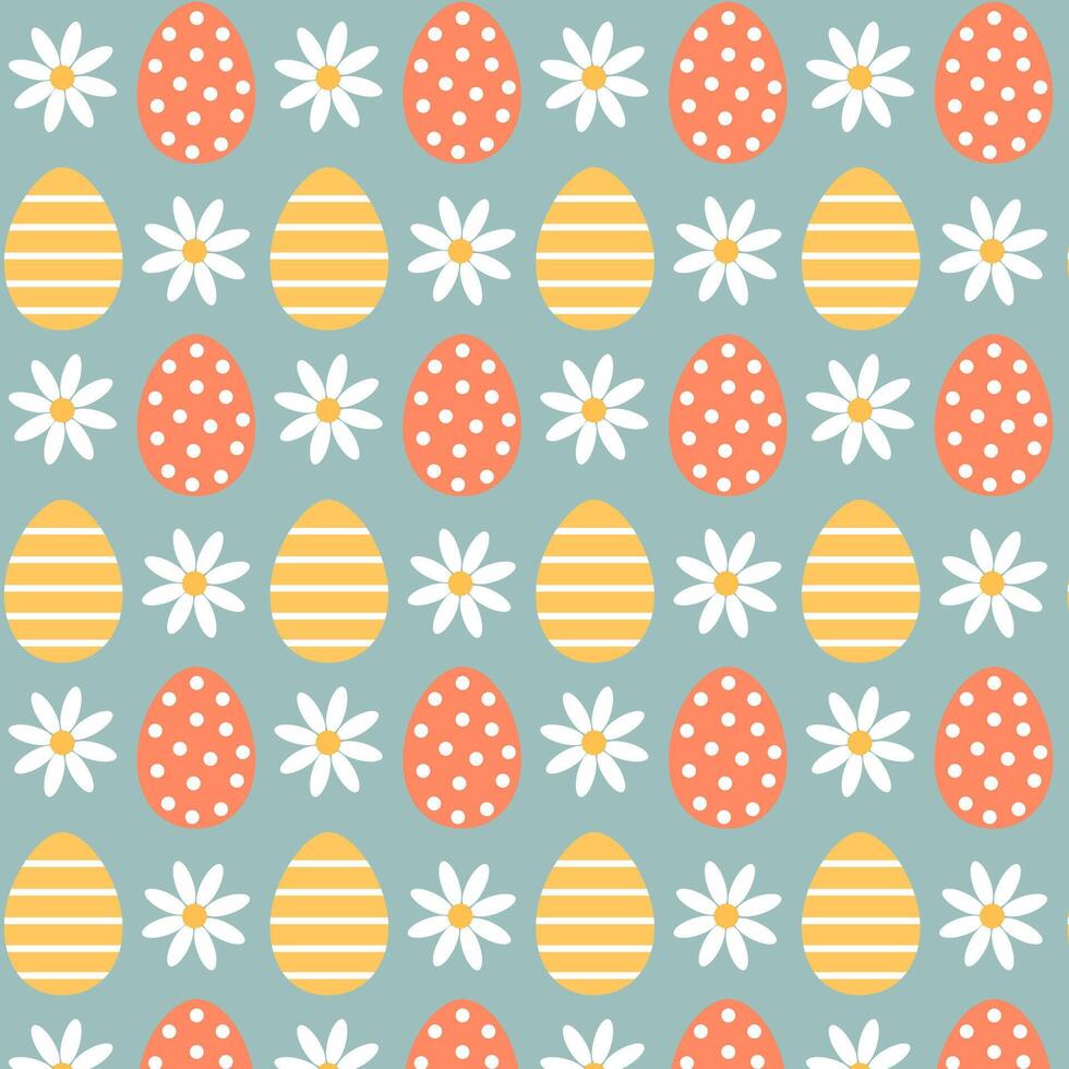 Pasen schattig pret meetkundig patroon met Pasen eieren. vector illustratie.