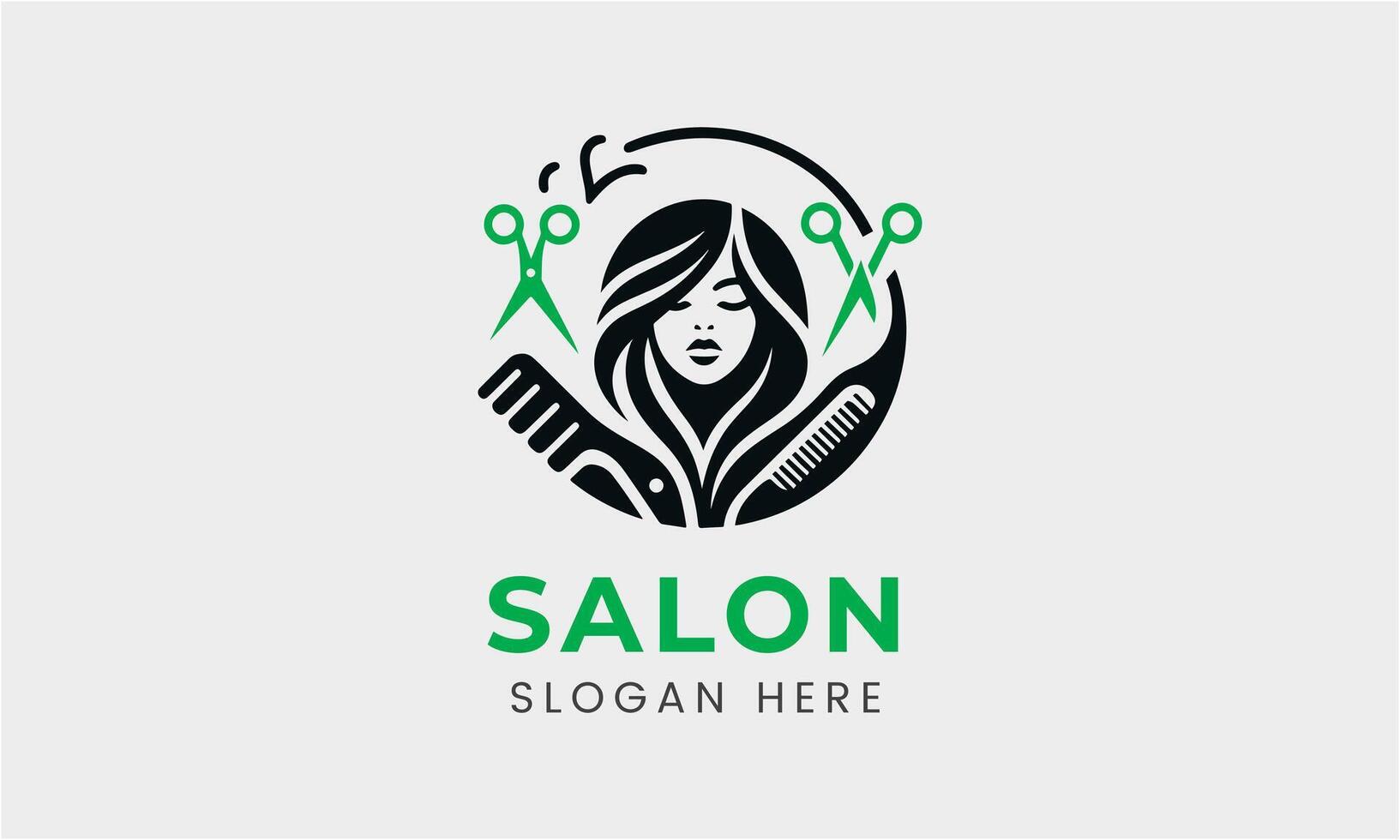 ai gegenereerd dame salon schoonheid gezicht mode spa vrouw logo ontwerp vector