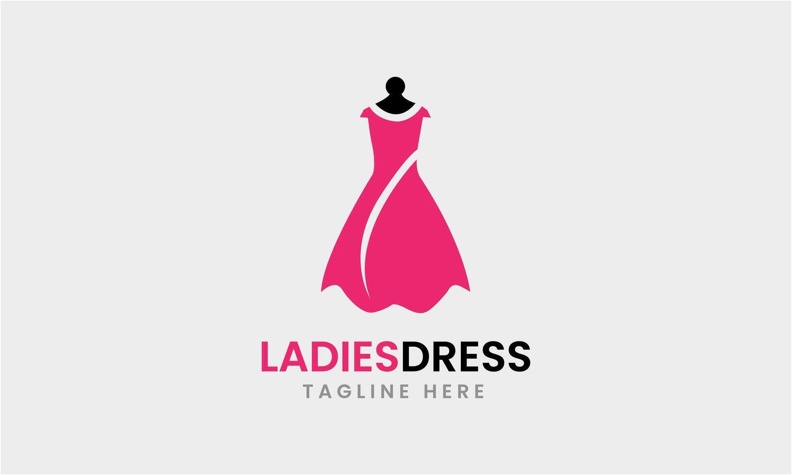 ai gegenereerd Dames jurk icoon vector minimalistische logo sjabloon