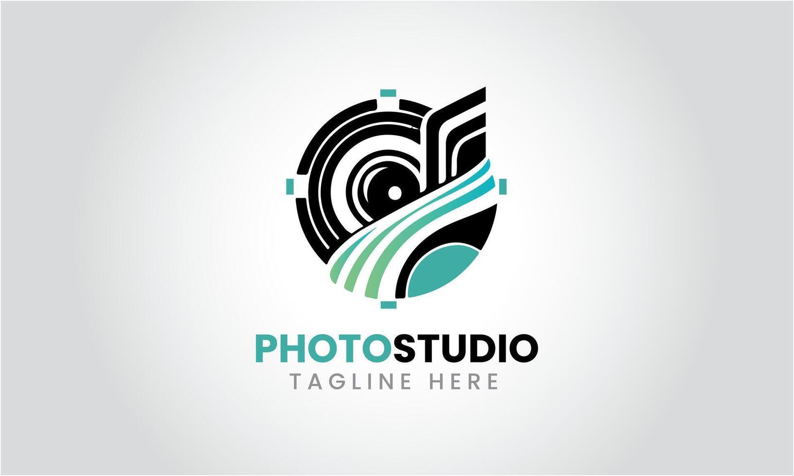 ai gegenereerd foto studio camera icoon film lens licht vector logo modern minimalistische uniek studio sjabloon