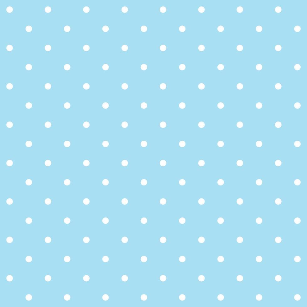 pastel blauw en wit naadloos polka punt patroon vector