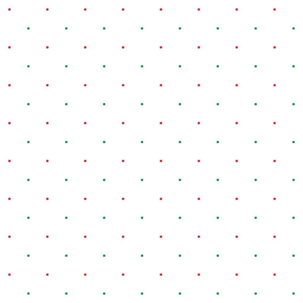 mini rood en groen naadloos polka punt patroon vector, wit achtergrond. Kerstmis thema vector