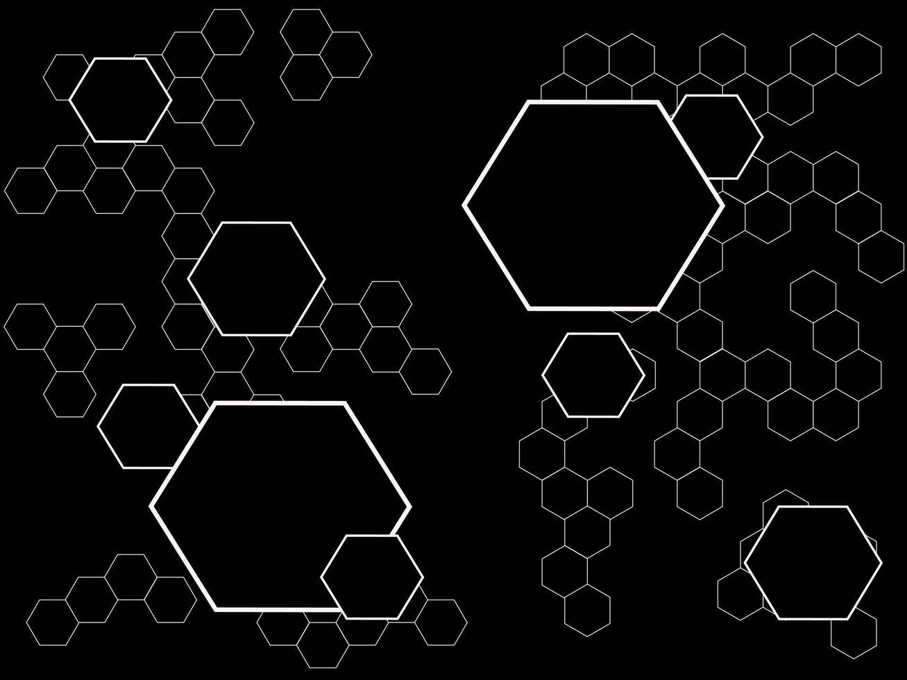abstract zeshoek achtergrond moleculair structuur en meetkundig vector