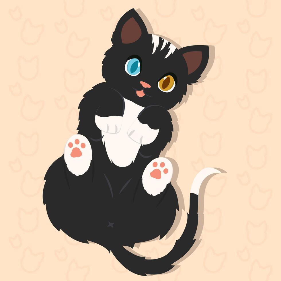 schattig kat tekenfilm kawaii vector illustratie