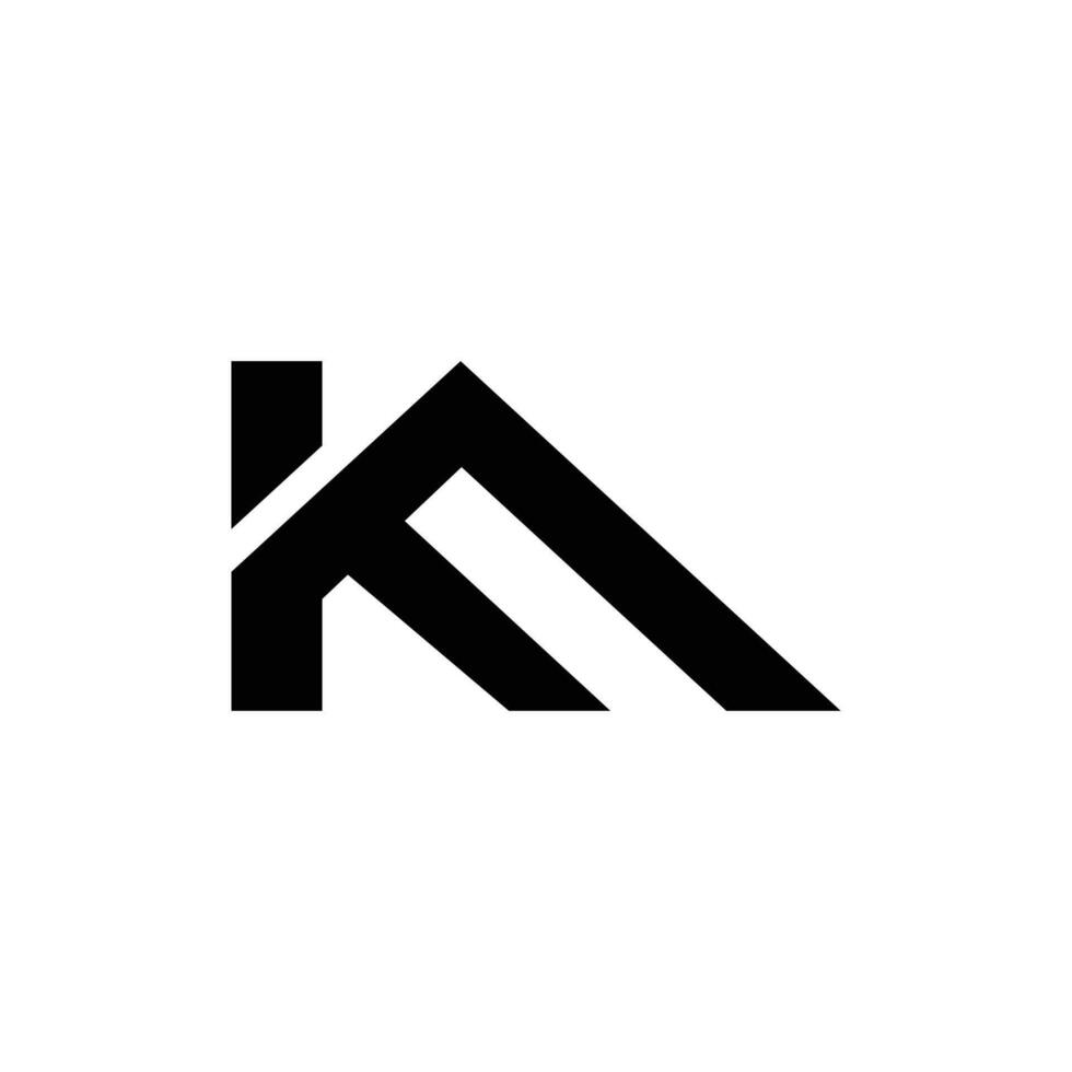 brief km modern uniek vorm bedrijf branding monogram logo vector