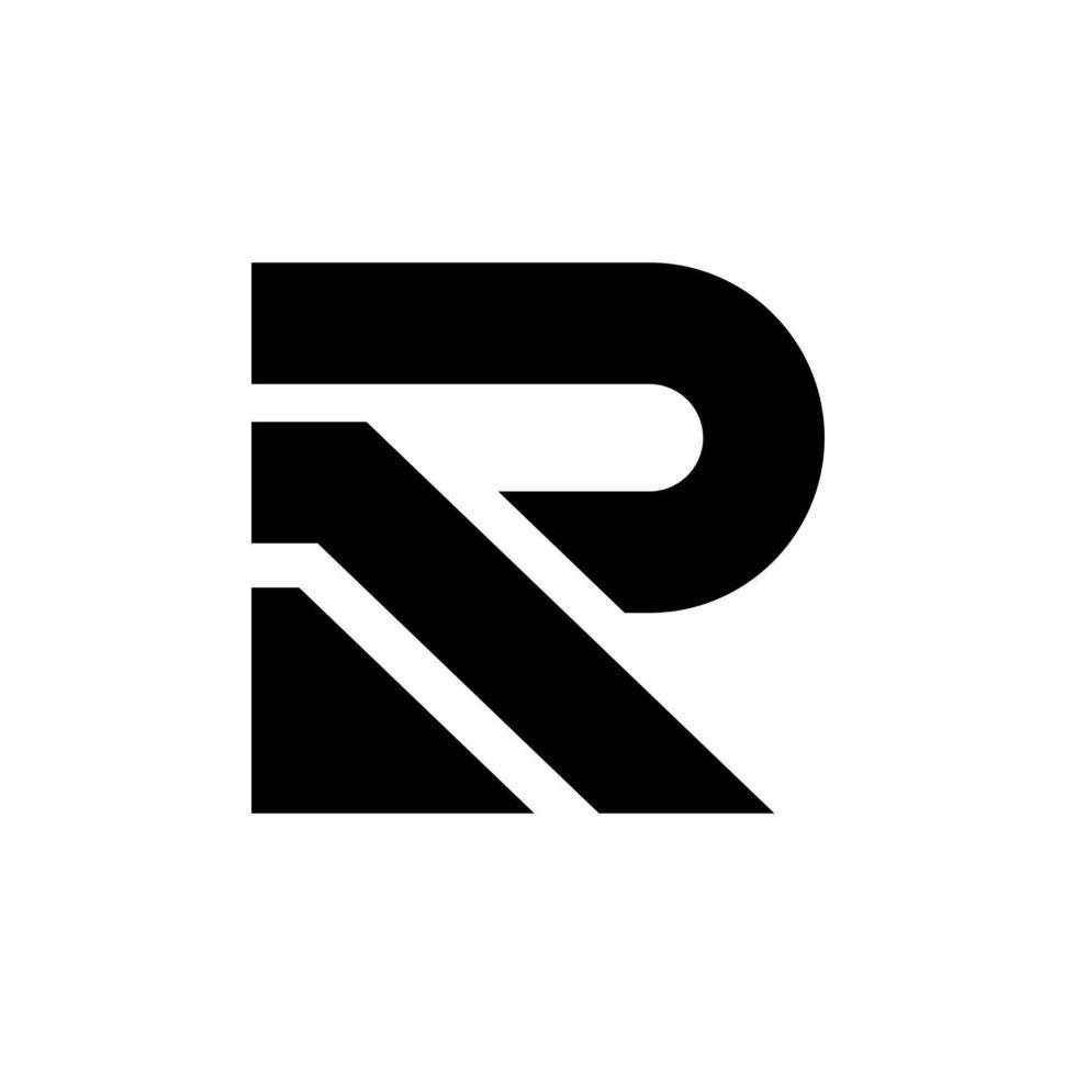 brief r modern uniek vorm abstract monogram logo vector