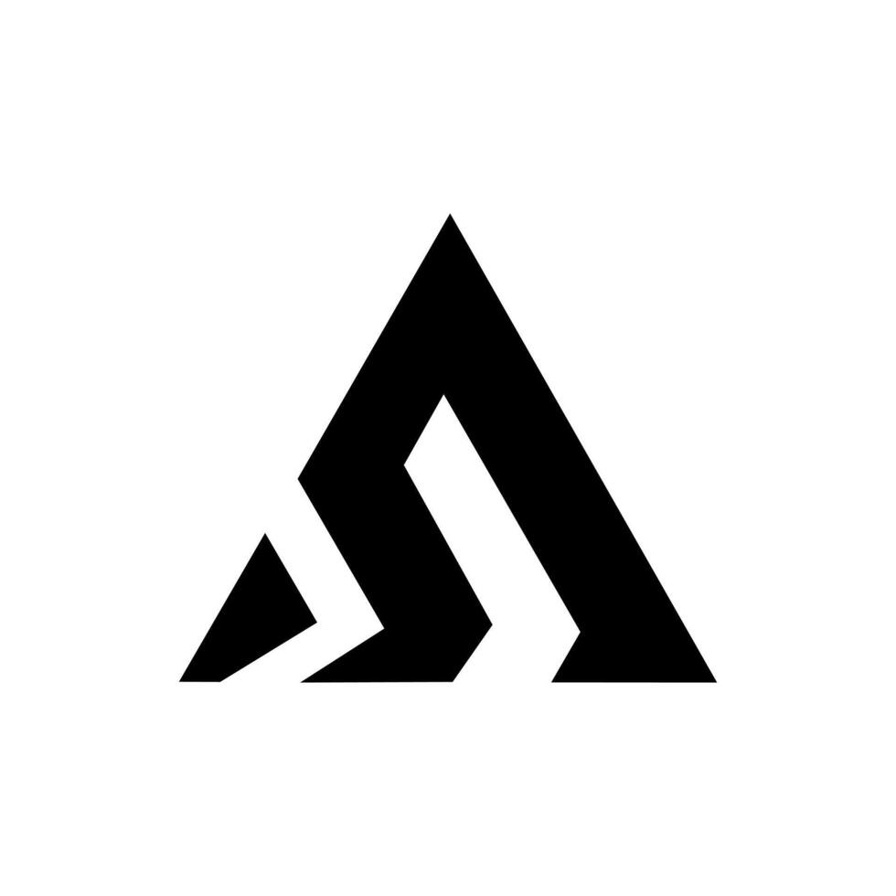 brief ben of ma eerste driehoek modern uniek vorm monogram abstract logo vector