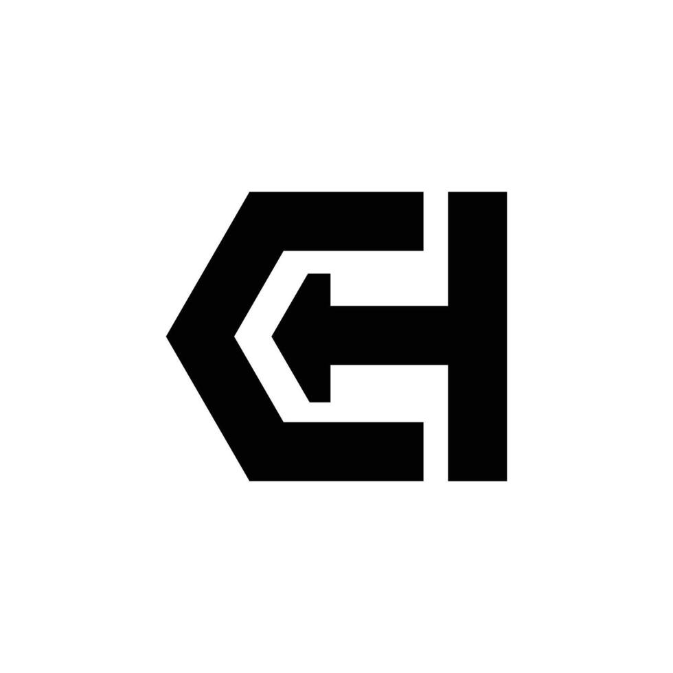brief ch of hc gemakkelijk lijn kunst eerste monogram vormen alfabet logo vector