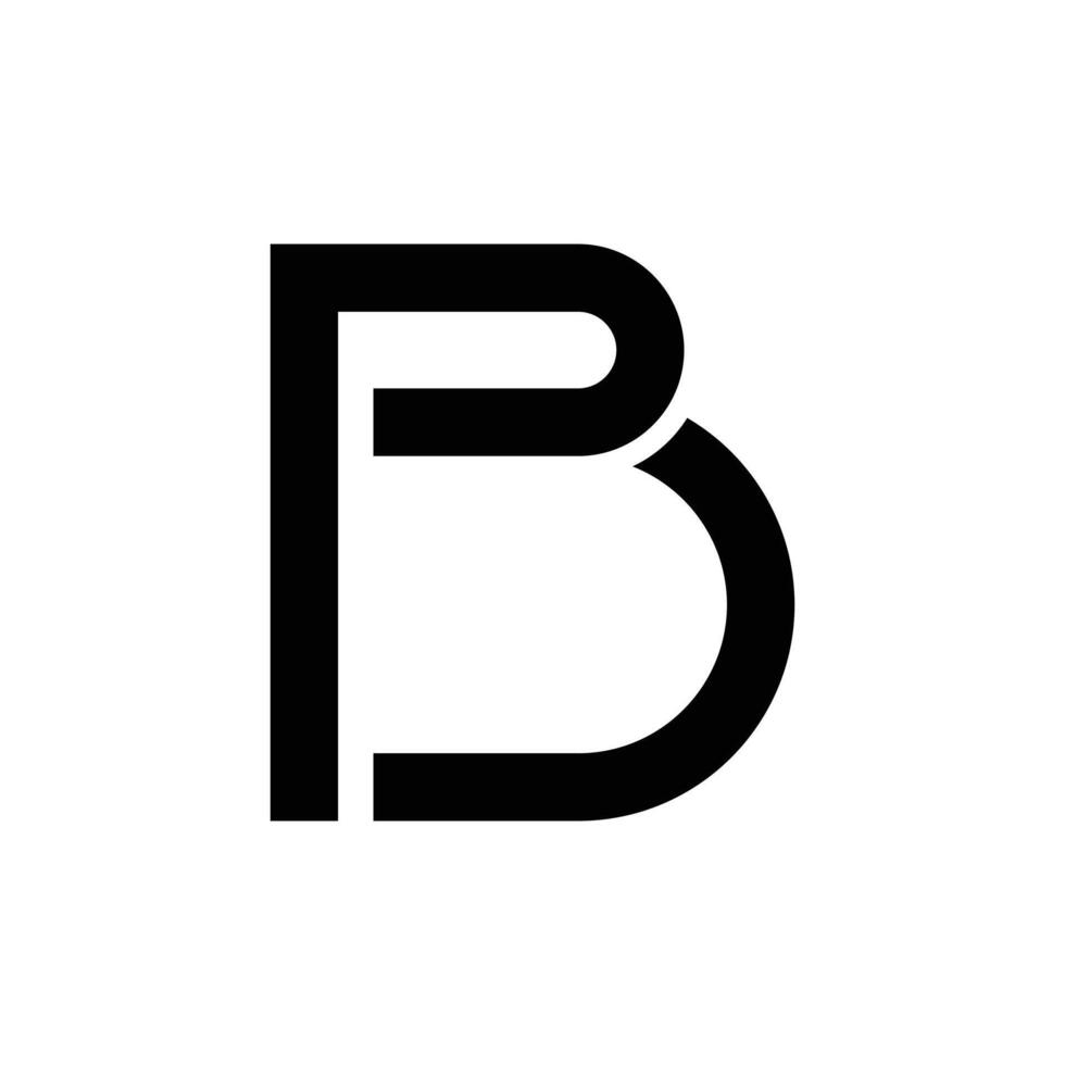 brief p b d met gemakkelijk lijn vorm creatief modern monogram logo sjabloon vector