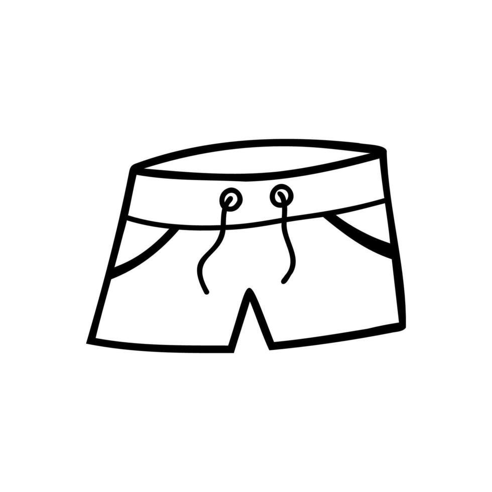 strand shorts vector clip art in tekening stijl geïsoleerd beeld Aan wit achtergrond. voorraad vector illustratie. perfect voor kaarten, logo, decoraties, voorjaar en zomer ontwerpen.