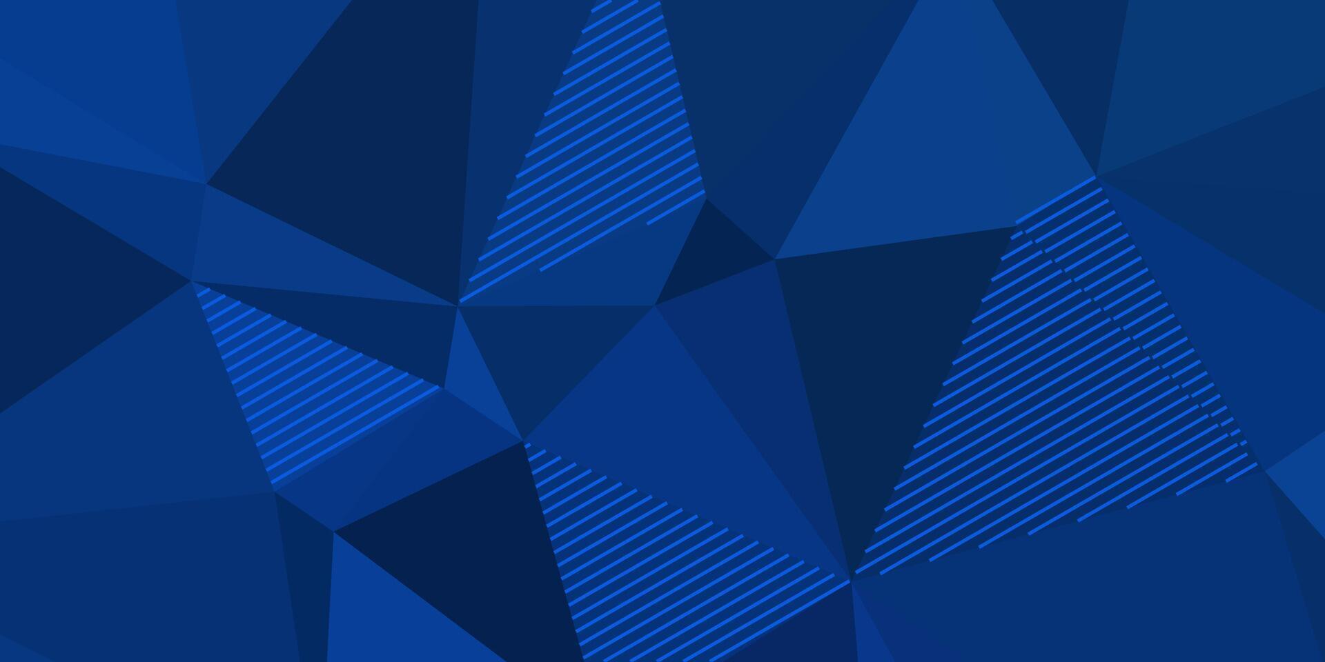 abstract elegant meetkundig blauw achtergrond met driehoeken en lijnen vector
