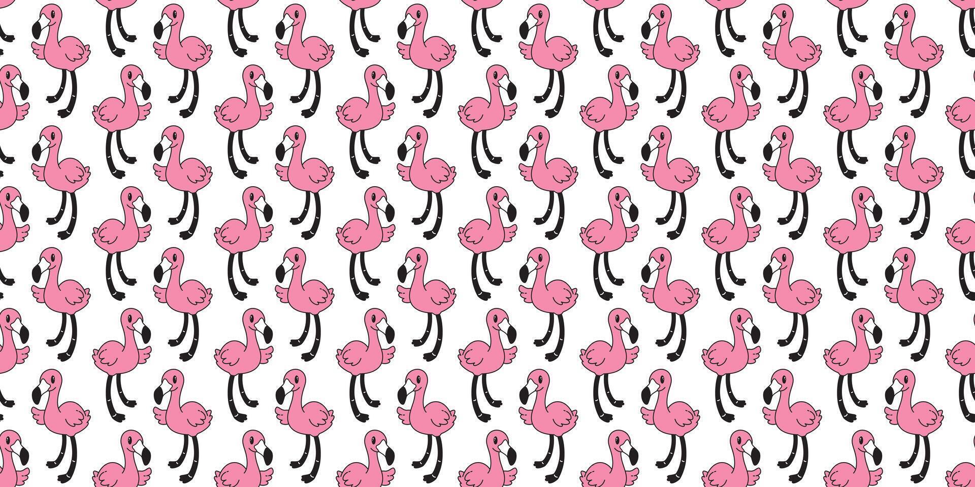 roze flamingo naadloos patroon vector tekenfilm sjaal geïsoleerd schattig flamingo's dier exotisch natuur wild fauna tegel achtergrond herhaling behang illustratie ontwerp