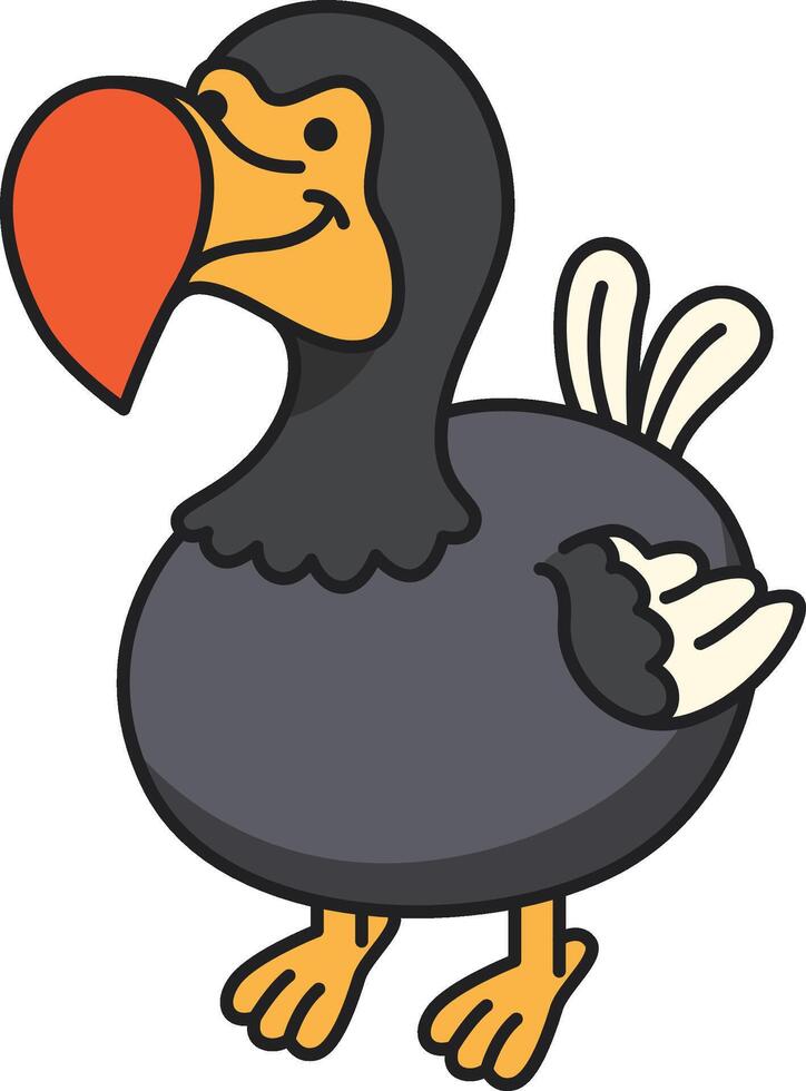 schattig tekenfilm dodo vogel vector illustratie.