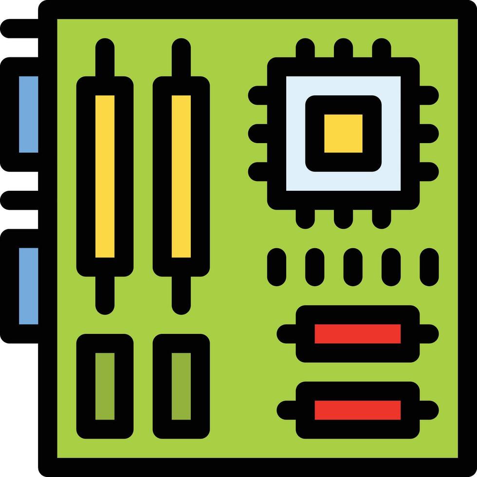 moederbord vector pictogram