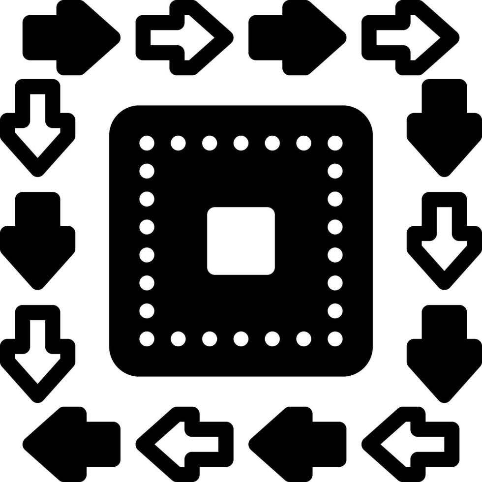 solide zwart icoon voor consequent vector