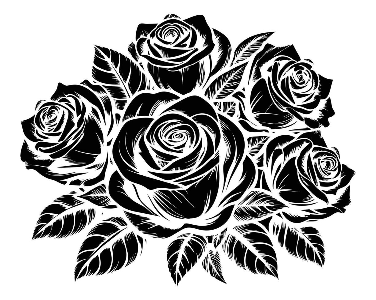 mooi rozen bloem vector ontwerp Aan wit achtergrond illustratie
