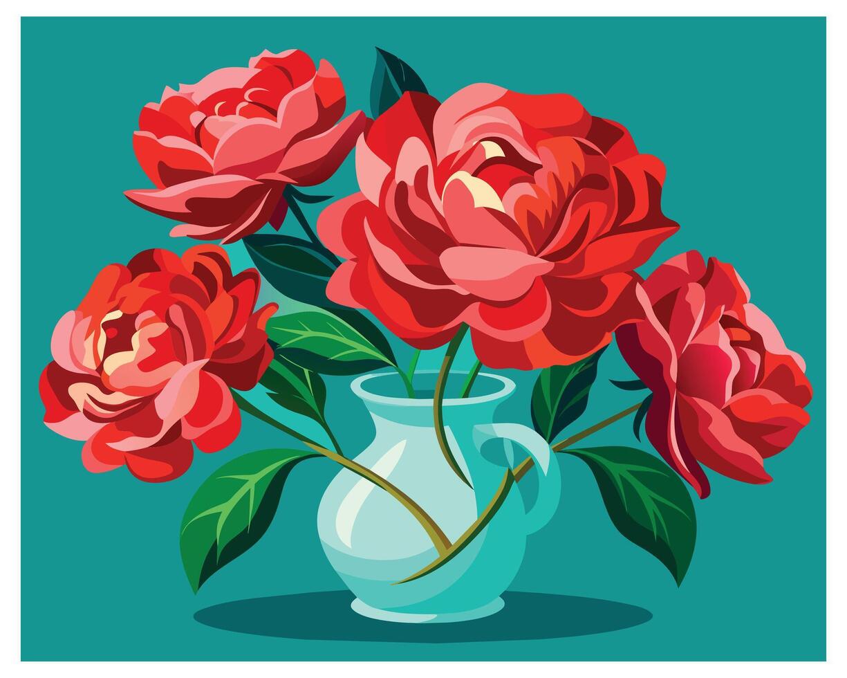roos bloem vector illustratie ontwerp