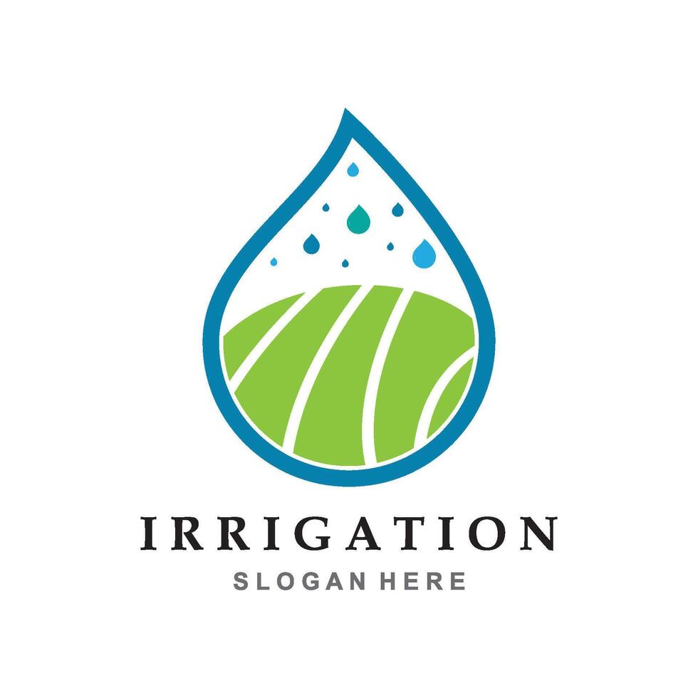 irrigatie logo ontwerp vector. icoon symbool. sjabloon illustratie vector