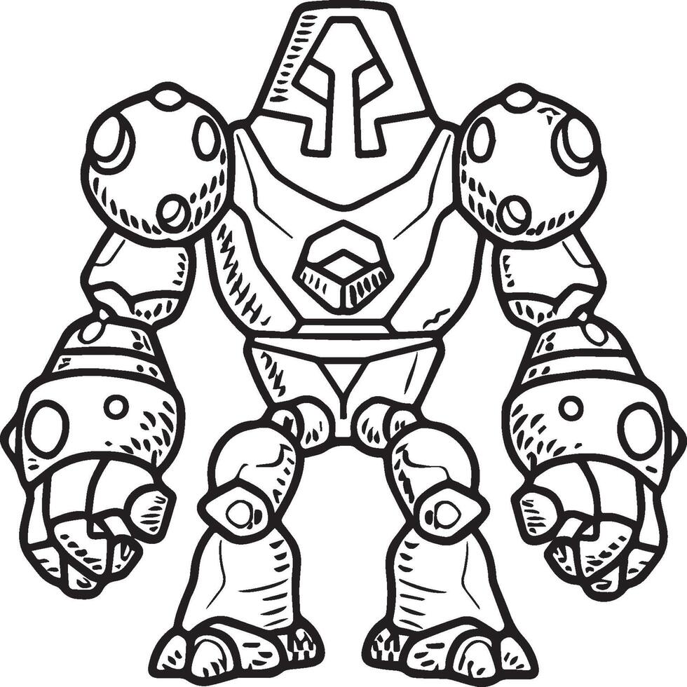 golem kleur Pagina's. monster rots kleur Pagina's vector