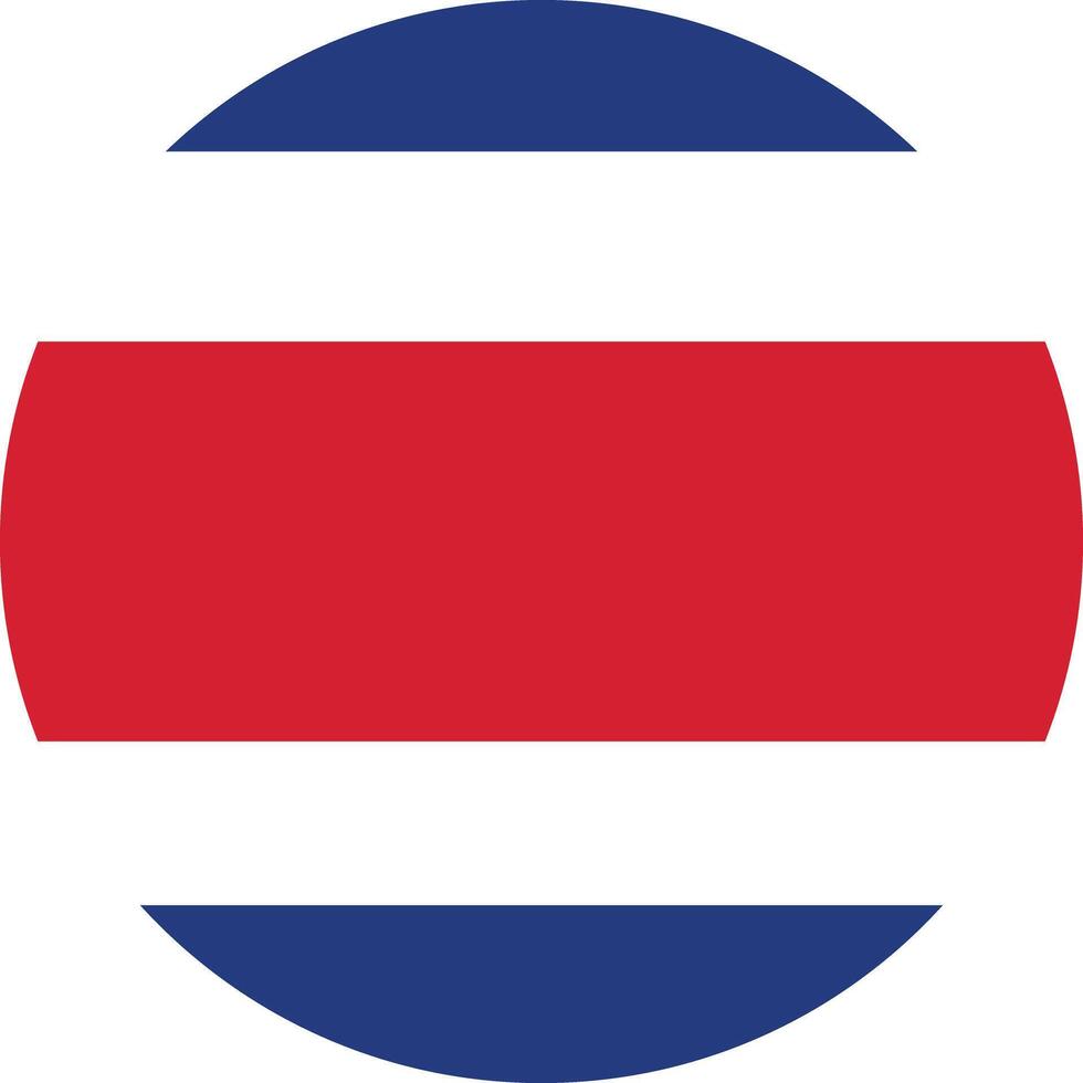 ronde costa rica vlag . cirkel vlag van costa rica . vector illustratie