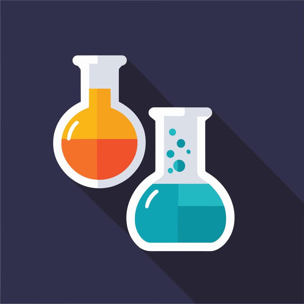 laboratorium fles chemisch test buis wetenschappelijk concept vector illustratie