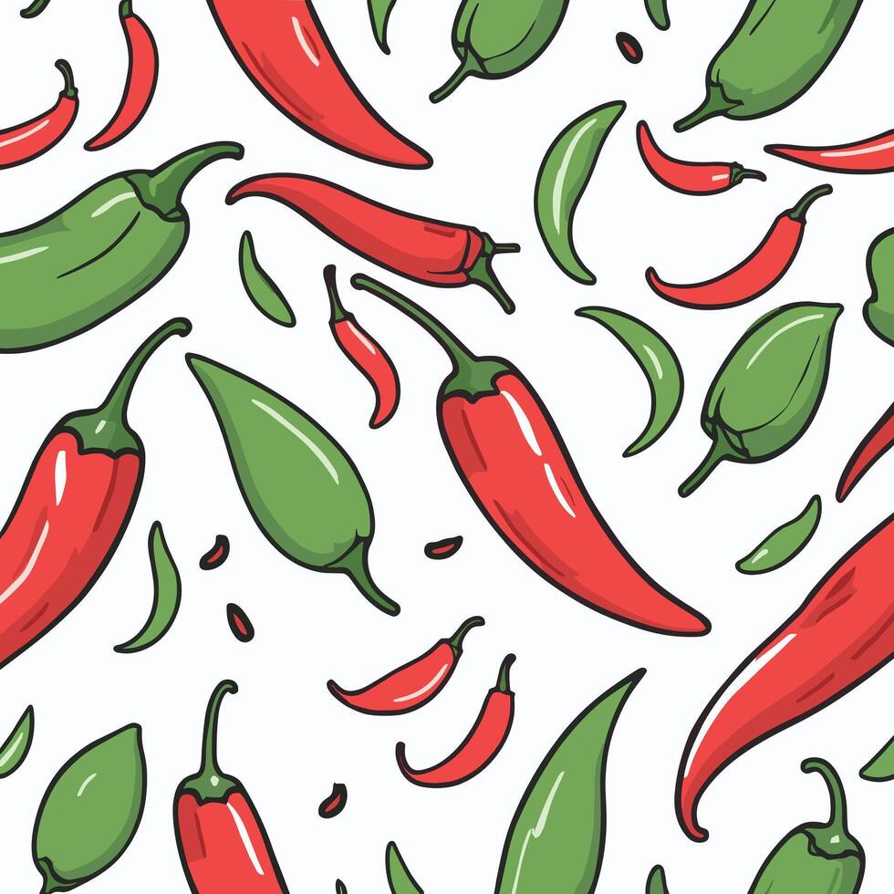 rood heet chili peper klem kunst illustratie vector ontwerp