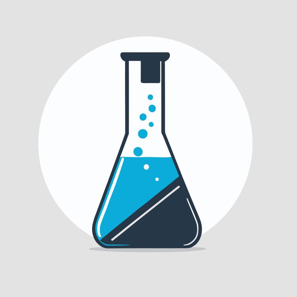 laboratorium fles chemisch test buis wetenschappelijk concept vector illustratie