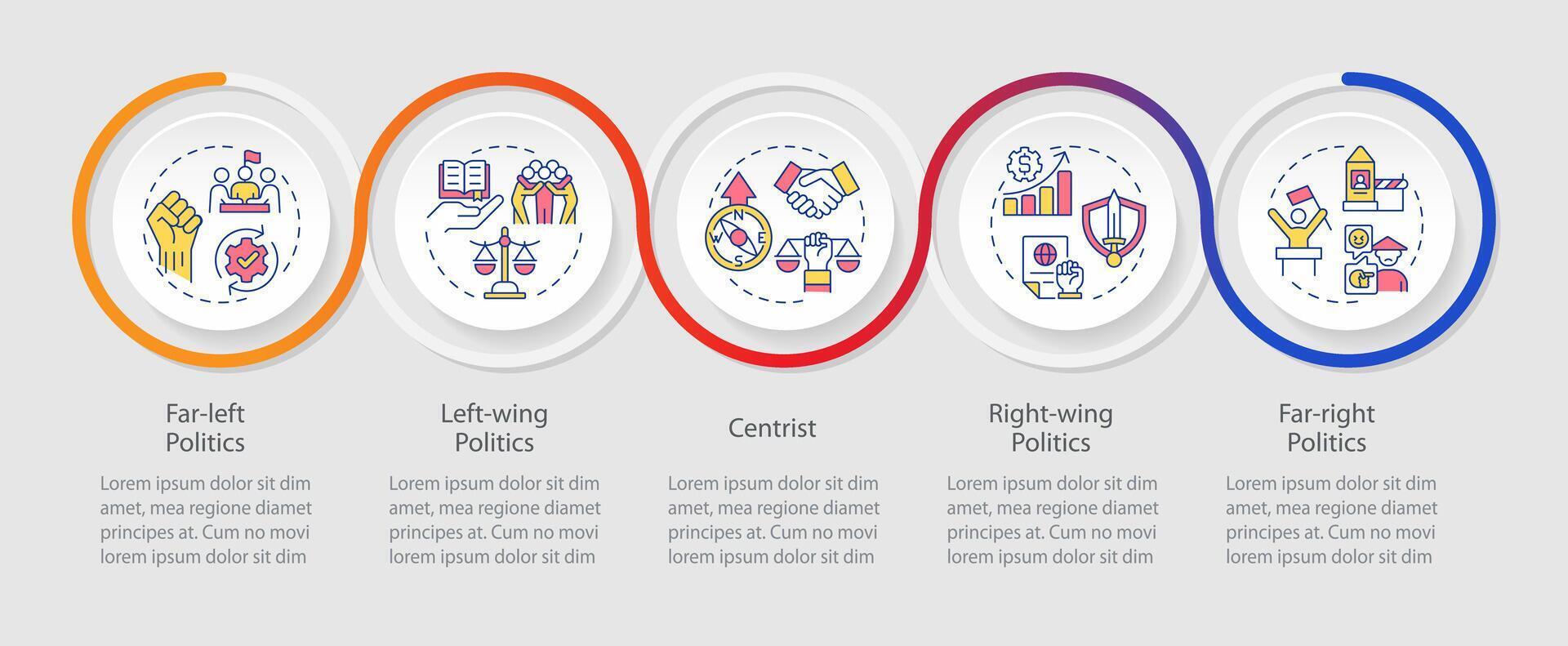 regering structuur lus infographic sjabloon. sociaal gelijkwaardigheid. gegevens visualisatie met 5 stappen. bewerkbare tijdlijn info grafiek. workflow lay-out met lijn pictogrammen vector