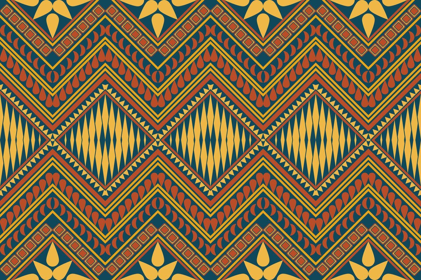 naadloos patroon met vormen meetkundig etnisch oosters ikat patroon traditioneel ontwerp voor achtergrond,tapijt,behang,kleding,inwikkeling,batik,stof illustratie.borduurwerk stijl. vector