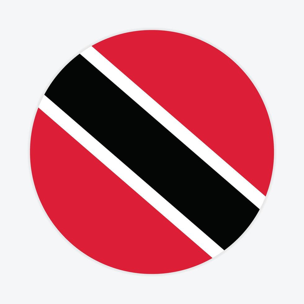 Trinidad en Tobago nationaal vlag vector icoon ontwerp. Trinidad en Tobago cirkel vlag. ronde van Trinidad en Tobago vlag.