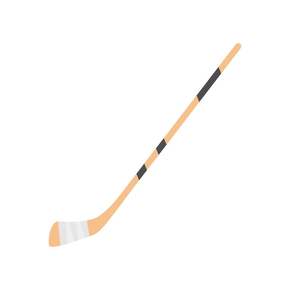 hokey stok vlak ontwerp vector illustratie. hokey puck stok geïsoleerd, sport ijs icoon, spel apparatuur, doel of wedstrijd, vrije tijd en werkzaamheid. sport hockey voorwerp icoon concept.