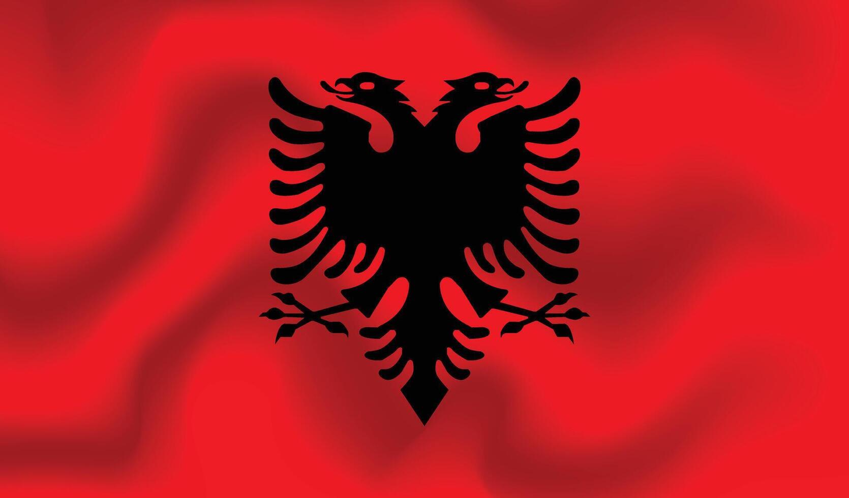 vlak illustratie van Albanië nationaal vlag. Albanië vlag ontwerp. Albanië Golf vlag. vector